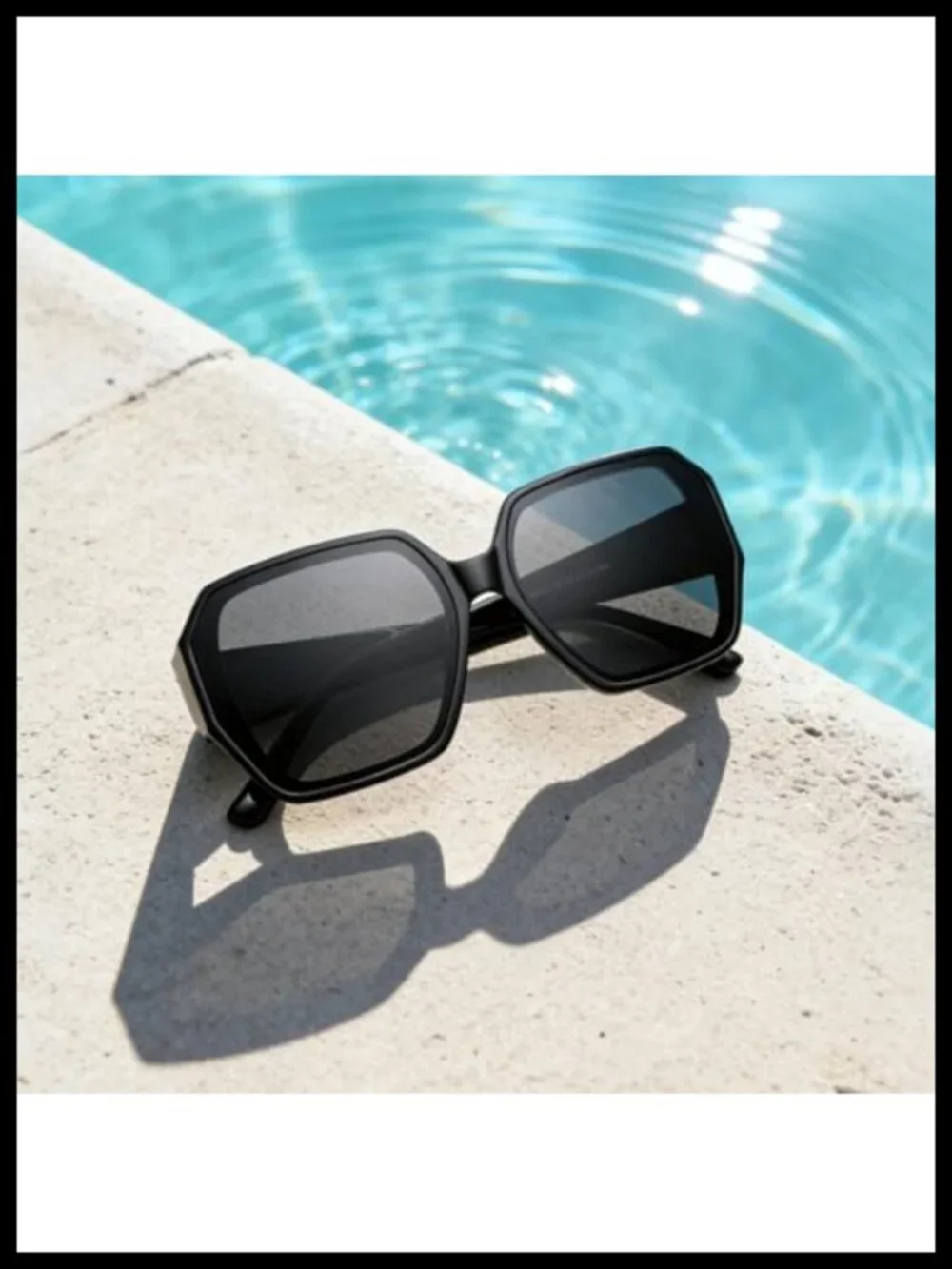 Oversized Square Sunglasses UV400 Protection for Women Men